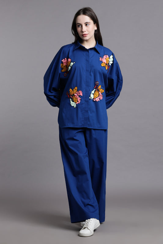 Blue Applique Co-ord Set