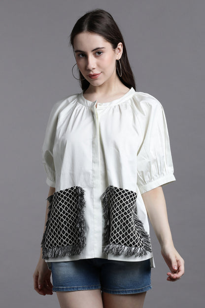 Tassle Pocket blouse