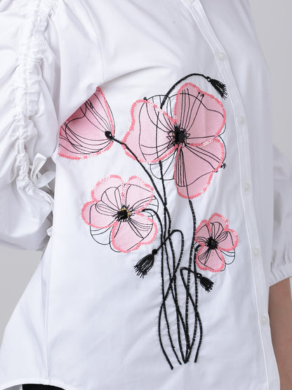 White bud shirt